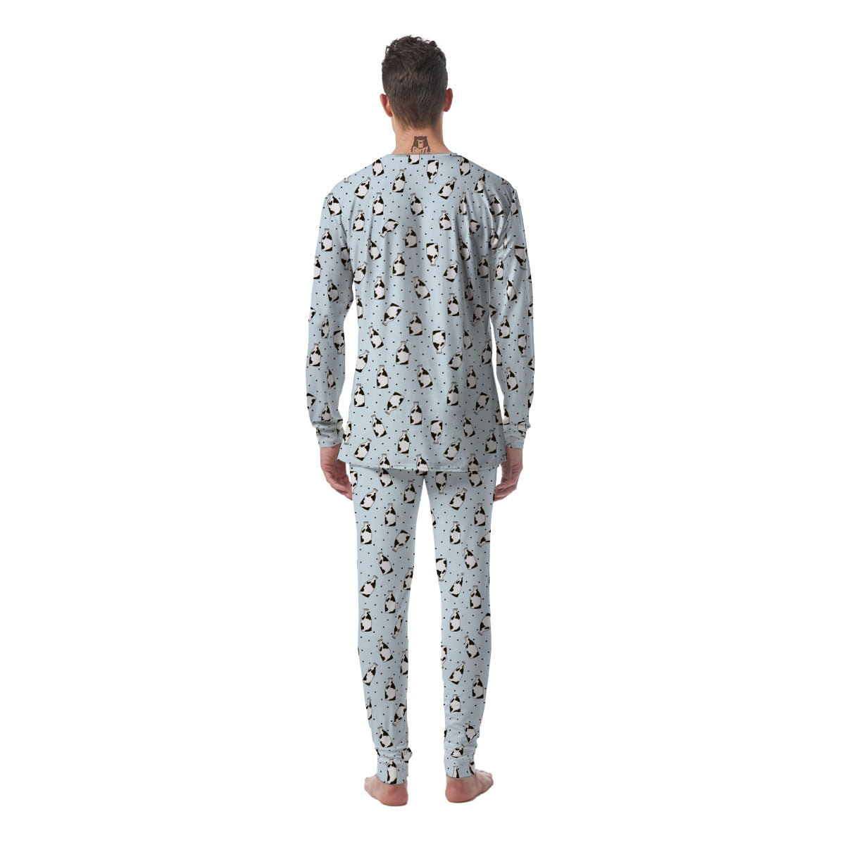Milk Bottle Cow Print Pattern Men's Pajamas-grizzshop