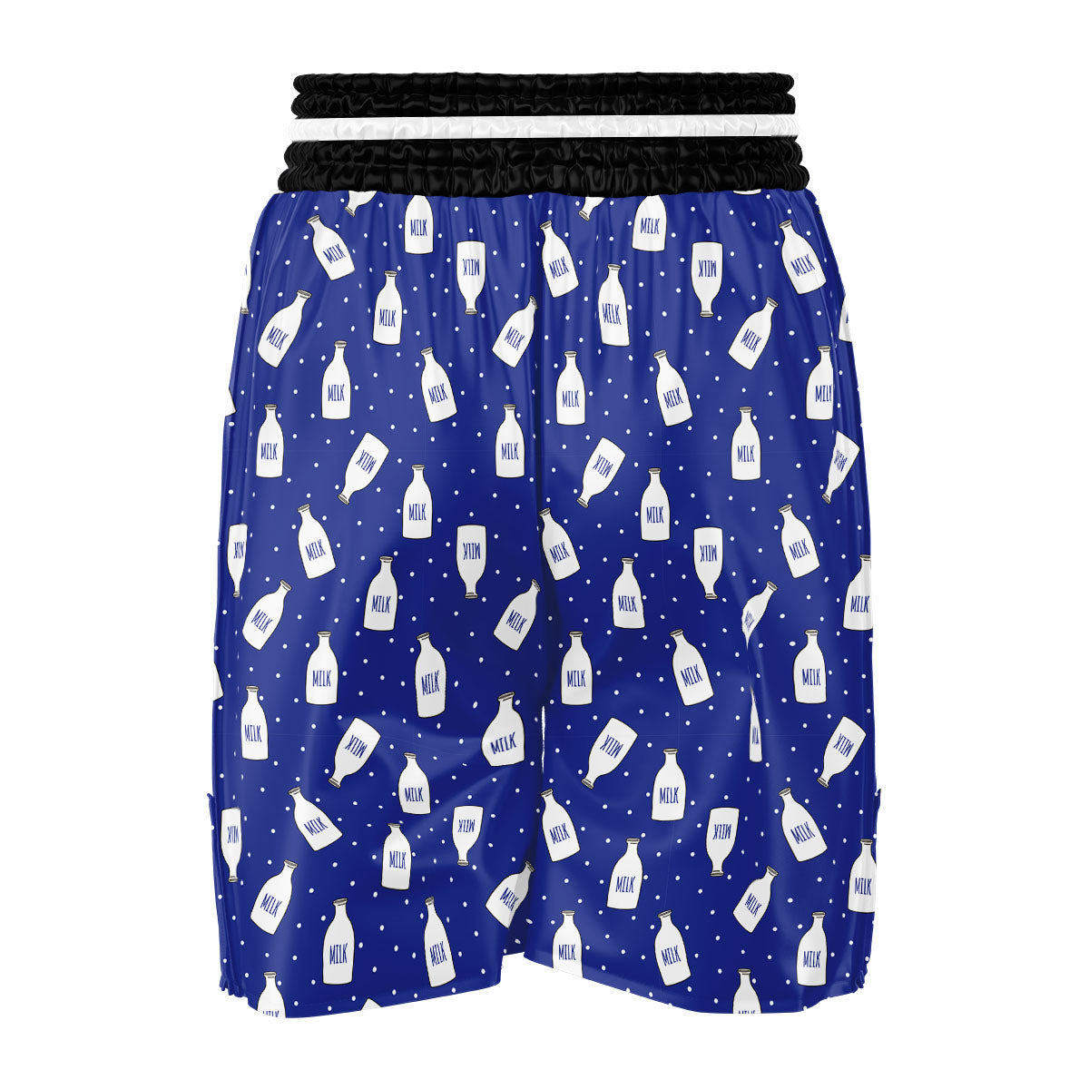 Milk Pattern Print Boxing Shorts-grizzshop