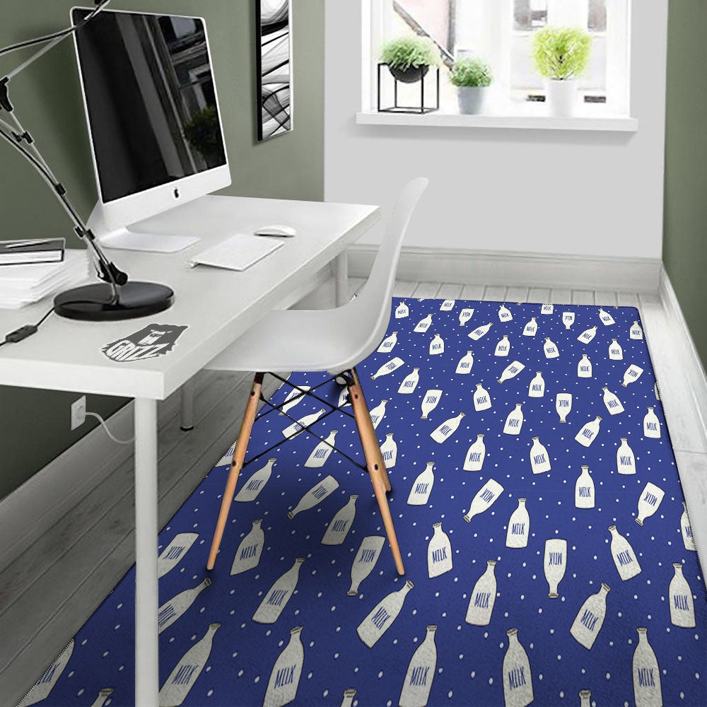 Milk Pattern Print Floor Mat-grizzshop