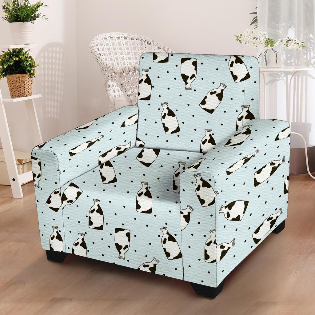 Milk Print Armchair Cover-grizzshop