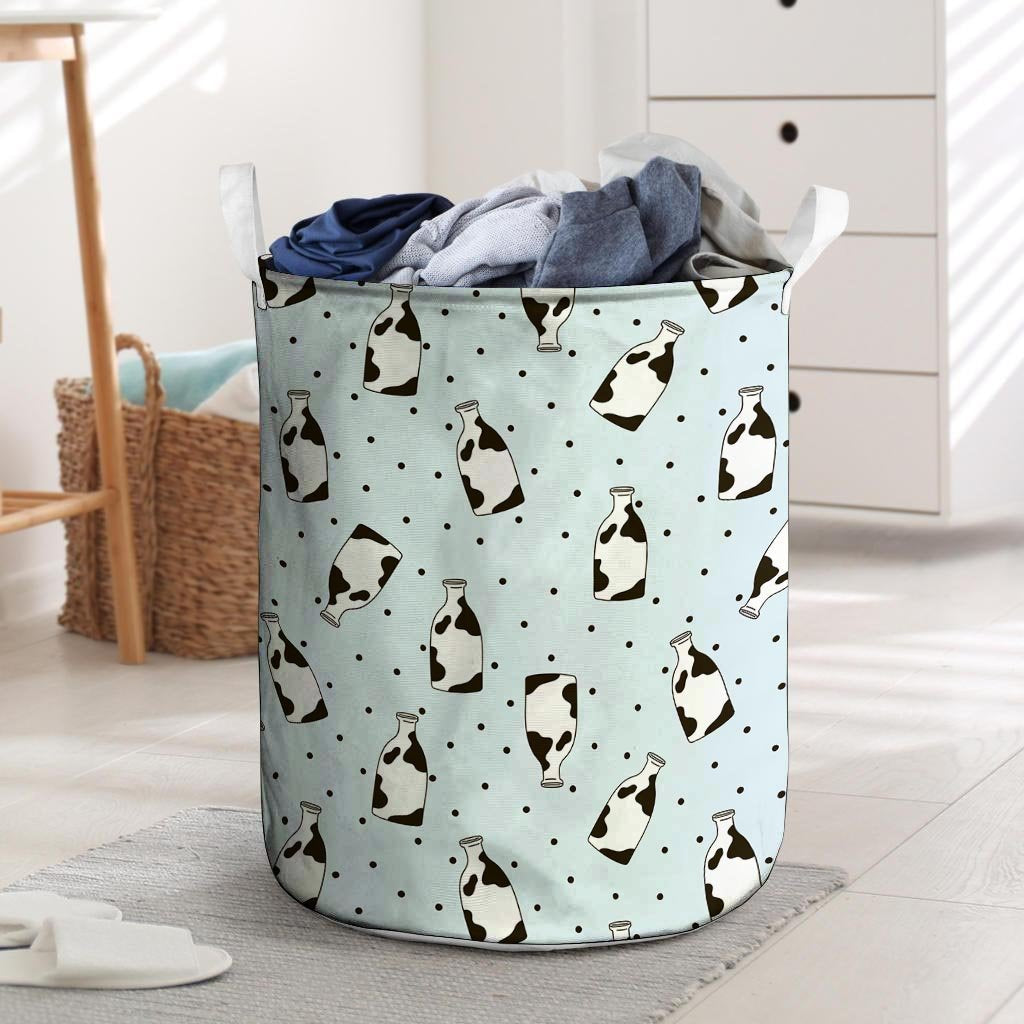 Milk Print Laundry Basket-grizzshop