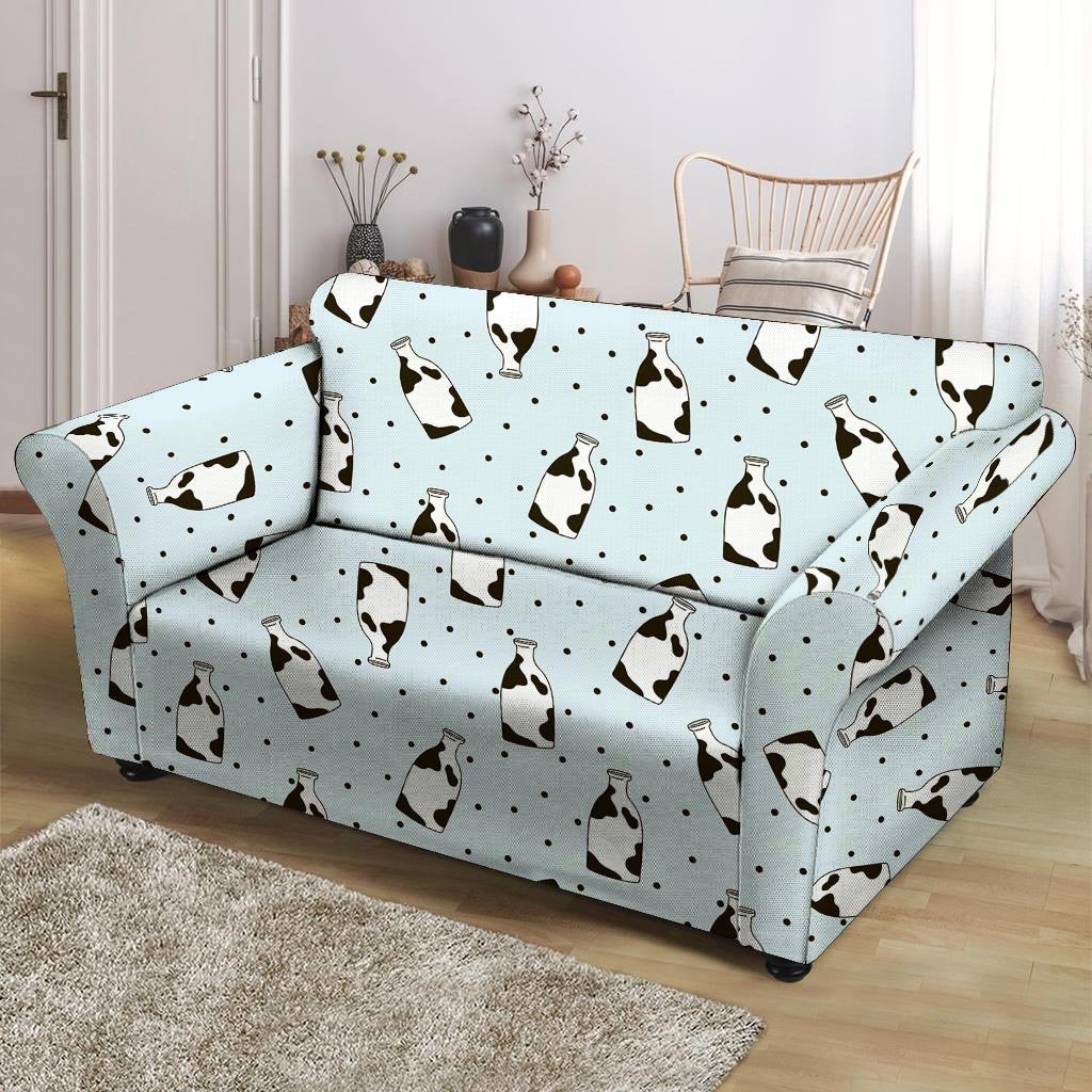 Milk Print Loveseat Cover-grizzshop