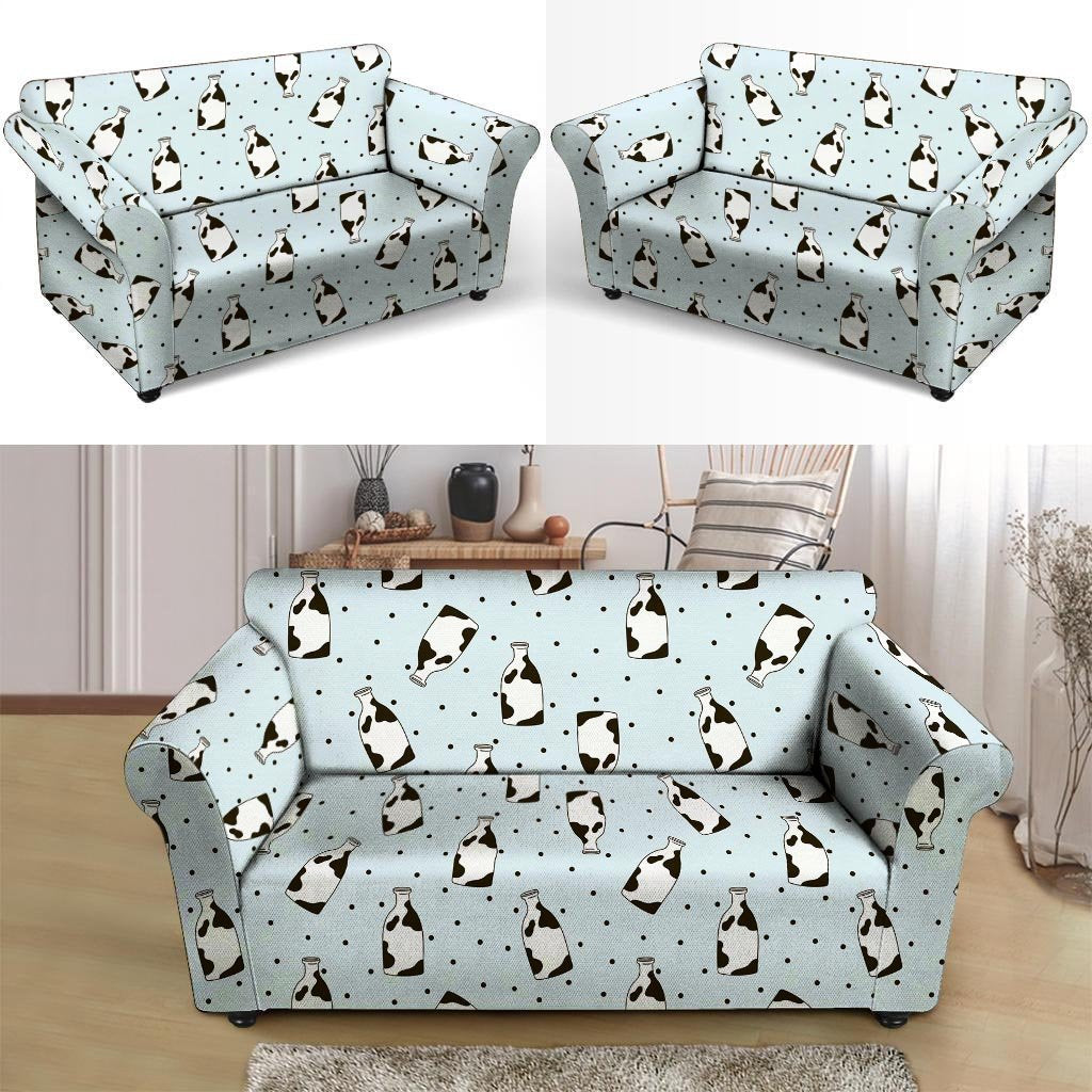 Milk Print Loveseat Cover-grizzshop