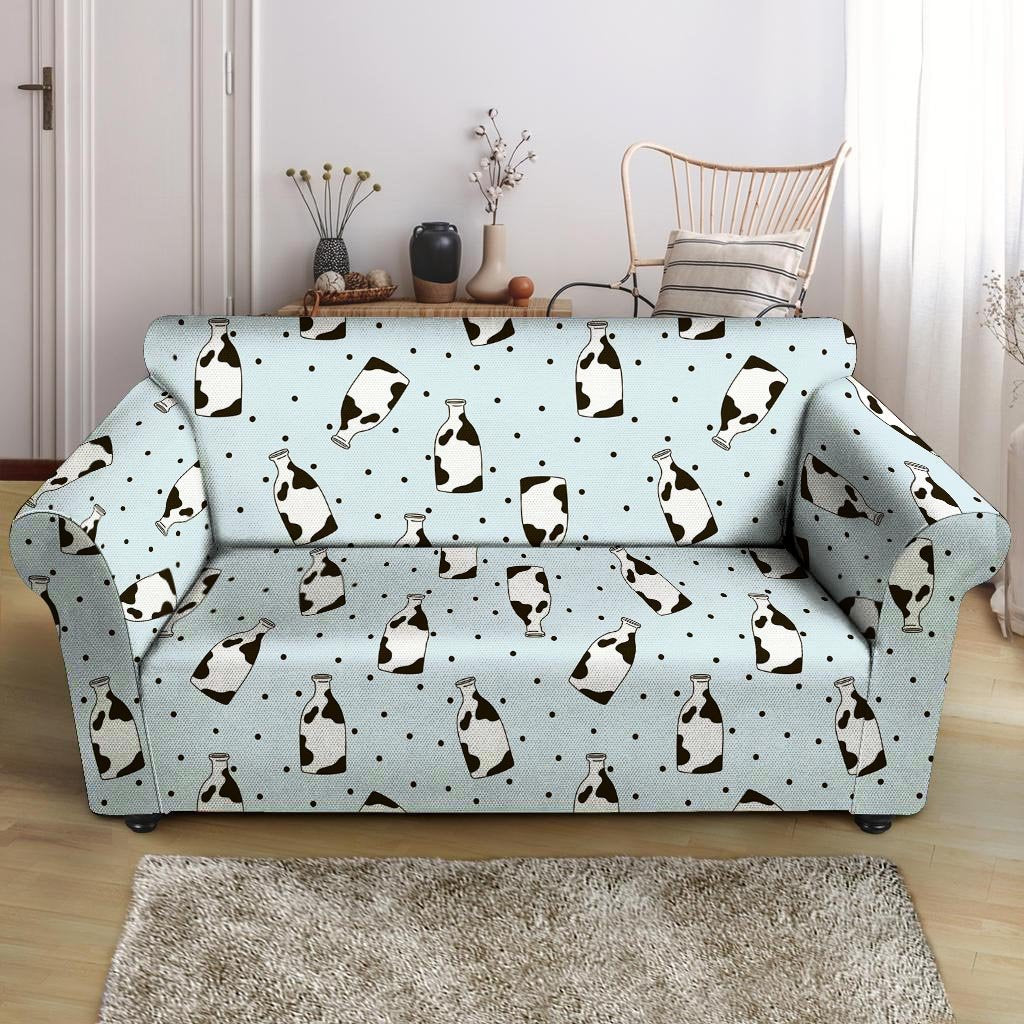 Milk Print Loveseat Cover-grizzshop