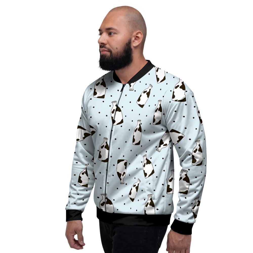 Milk Print Men's Bomber Jacket-grizzshop