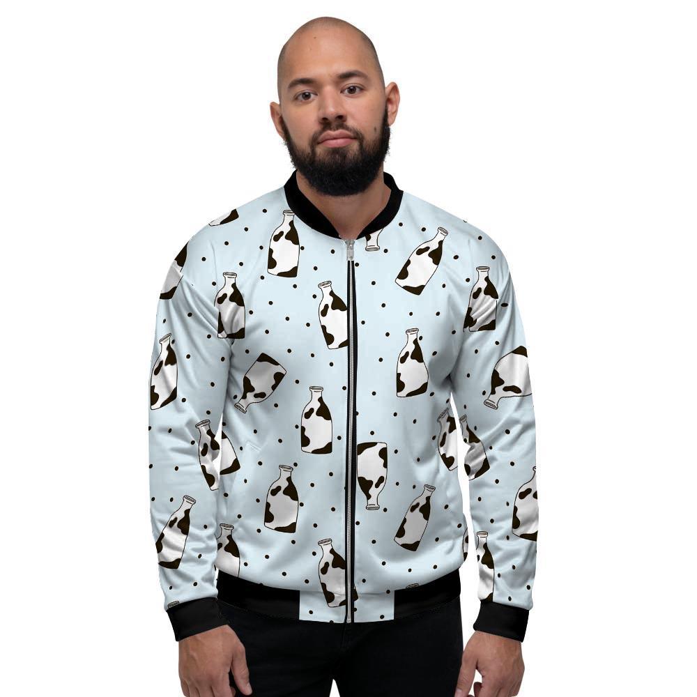 Milk Print Men's Bomber Jacket-grizzshop