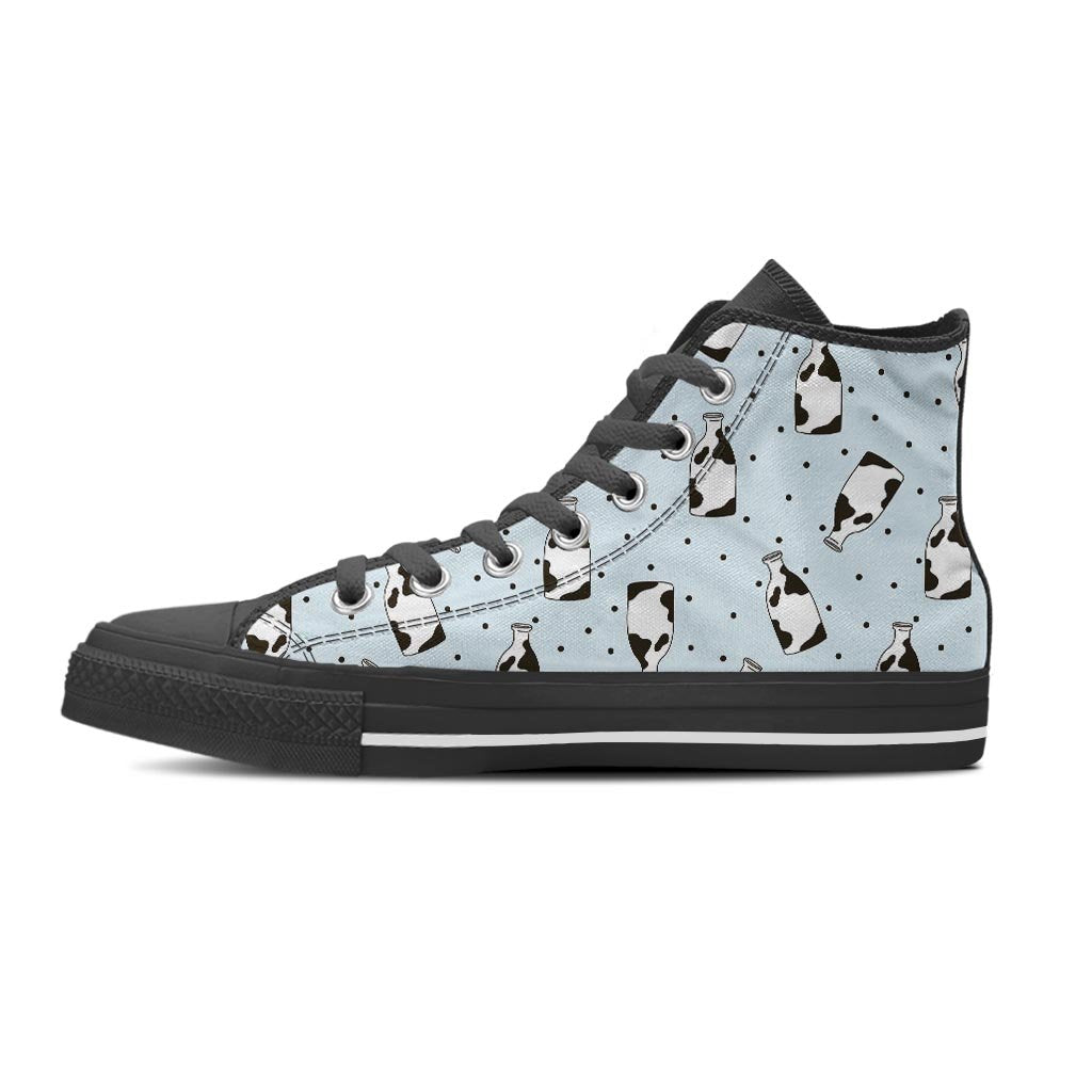 Milk Print Women's High Top Shoes-grizzshop