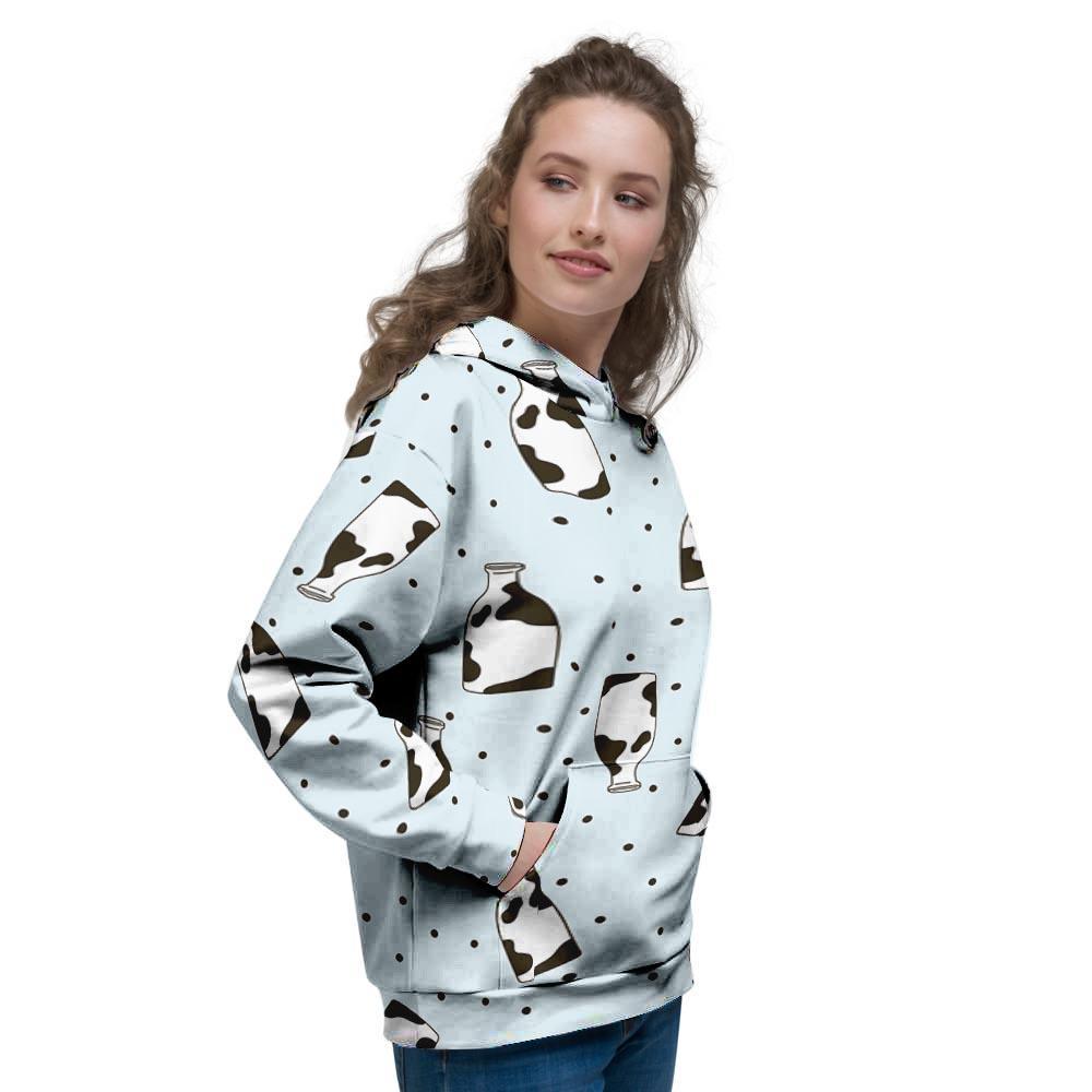 Milk Print Women's Hoodie-grizzshop