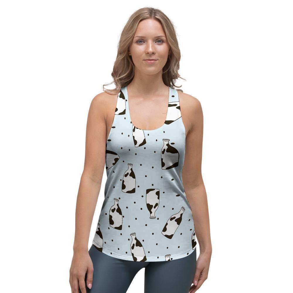 Milk Print Women's Racerback Tank Top-grizzshop