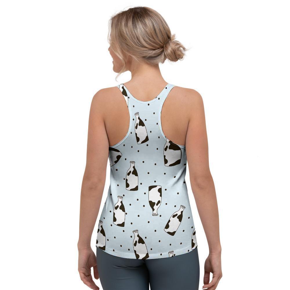 Milk Print Women's Racerback Tank Top-grizzshop