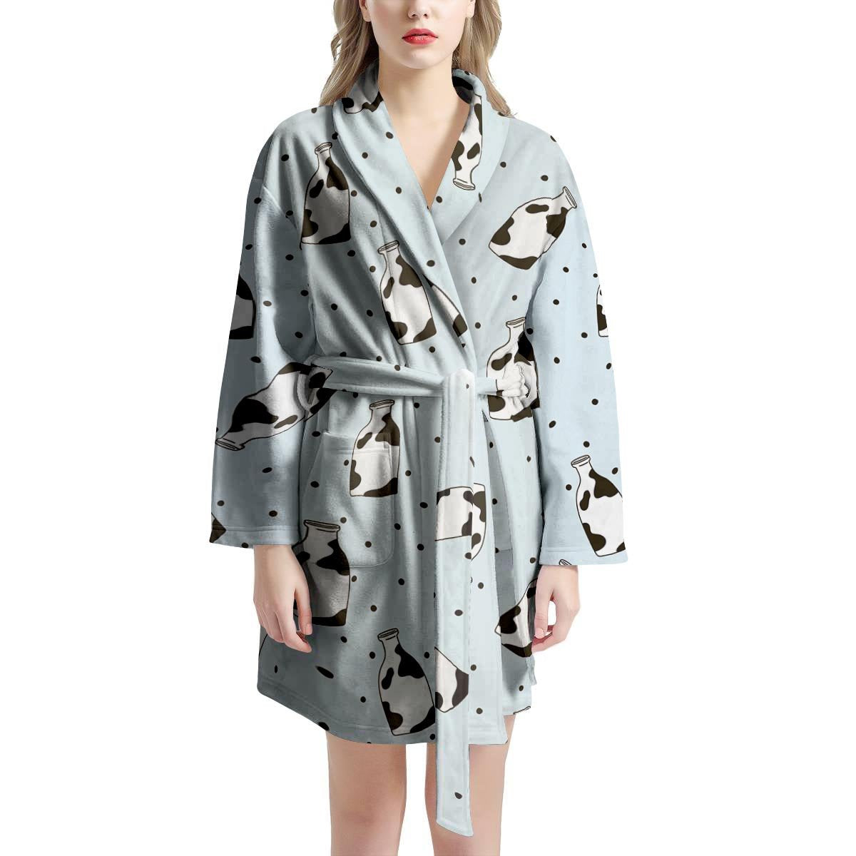 Milk Print Women's Robe-grizzshop