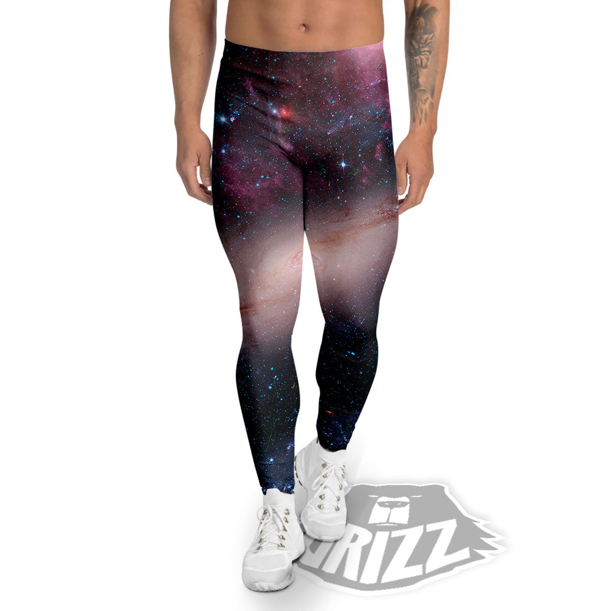 Milky Way Deep Space Print Men's Leggings-grizzshop