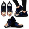 Milky Way Galaxy Space Print Black Sneaker Shoes For Men Women-grizzshop