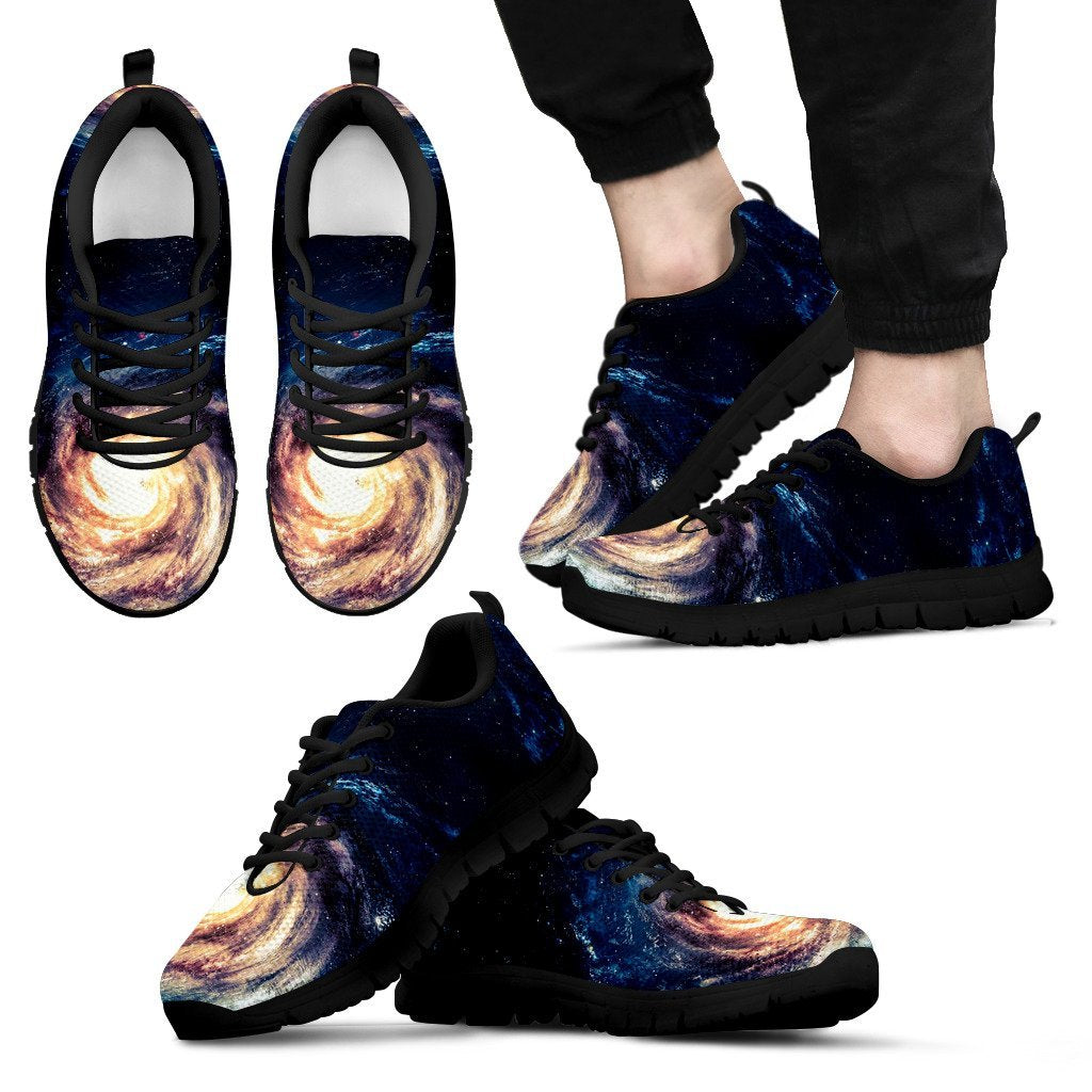 Milky Way Space Print Black Sneaker Men Women –