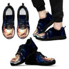 Milky Way Galaxy Space Print Black Sneaker Shoes For Men Women-grizzshop