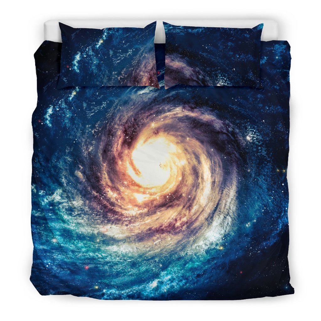 Milky Way Galaxy Space Print Duvet Cover Bedding Set-grizzshop