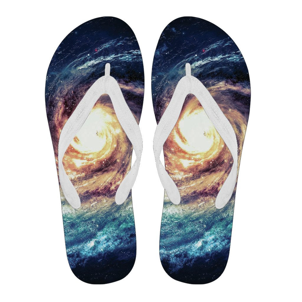 Milky Way Galaxy Space Print Men & Women Flip Flops-grizzshop