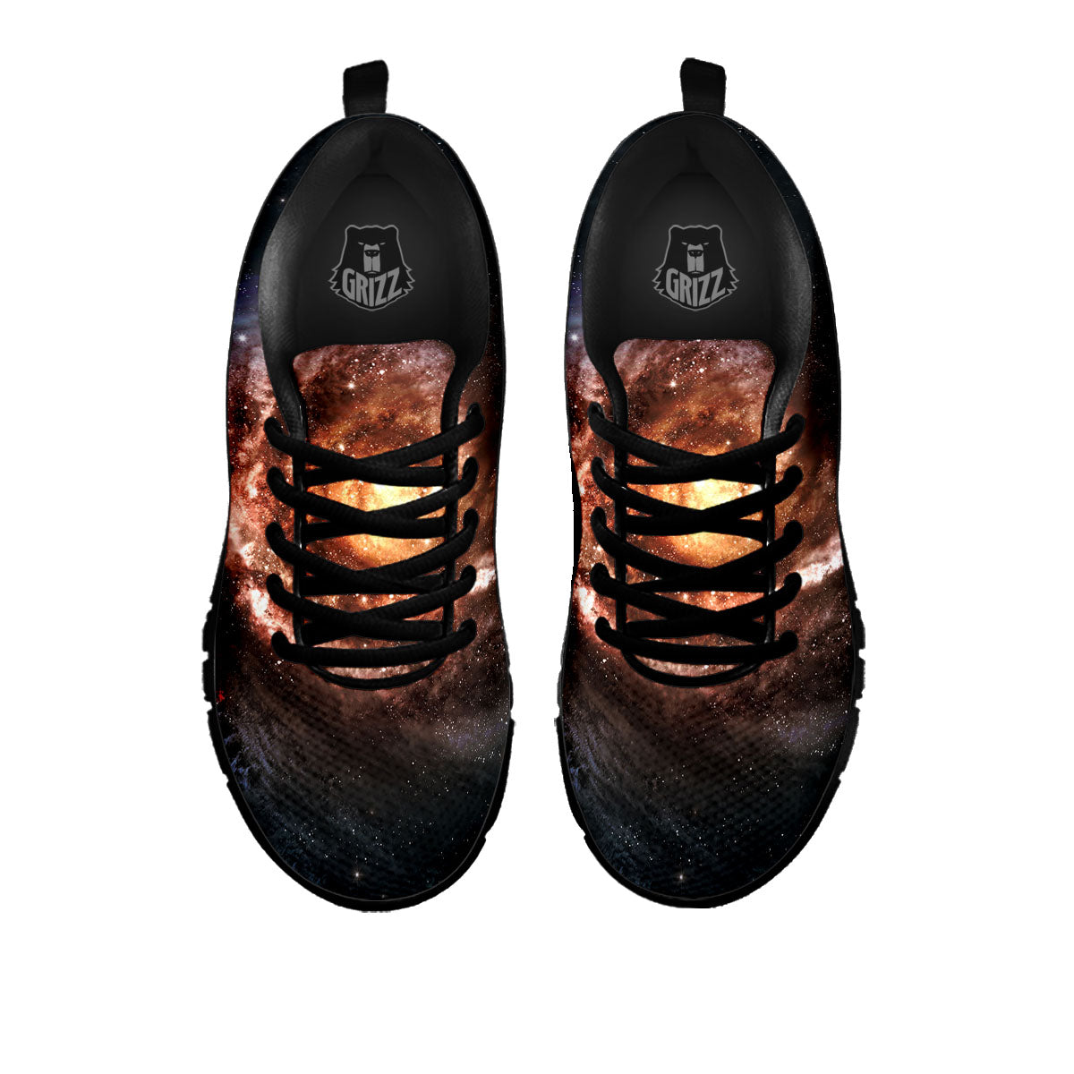 Milky Way Spiral Print Black Sneaker-grizzshop