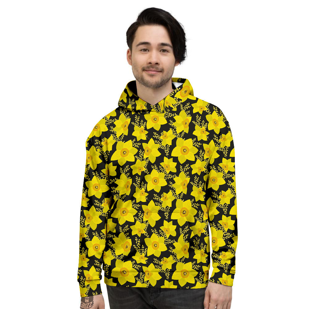 Mimosa And Daffodil Print Pattern Men's Hoodie-grizzshop
