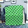 Mint And Green Polka Dot Blanket-grizzshop