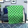 Mint And Green Polka Dot Blanket-grizzshop