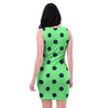 Mint And Green Polka Dot Bodycon Dress-grizzshop