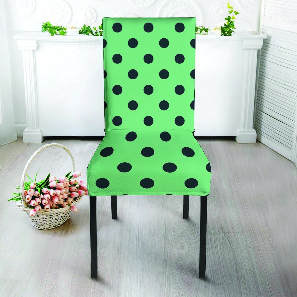 Mint And Green Polka Dot Chair Cover-grizzshop