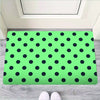 Mint And Green Polka Dot Door Mat-grizzshop