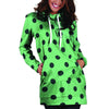 Mint And Green Polka Dot Hoodie Dress-grizzshop