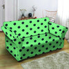 Mint And Green Polka Dot Loveseat Cover-grizzshop