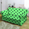 Mint And Green Polka Dot Loveseat Cover-grizzshop