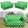 Mint And Green Polka Dot Loveseat Cover-grizzshop