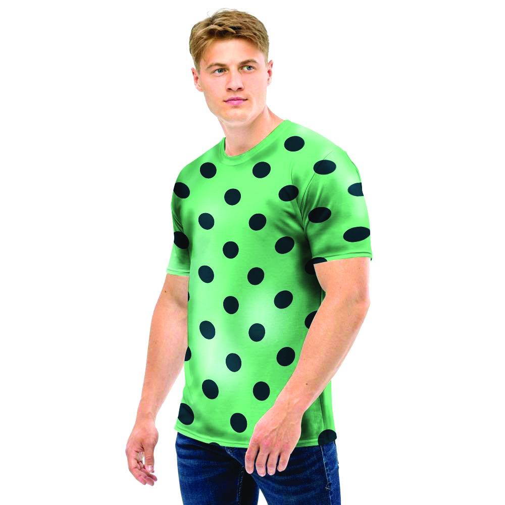 Mint And Green Polka Dot Men T Shirt-grizzshop