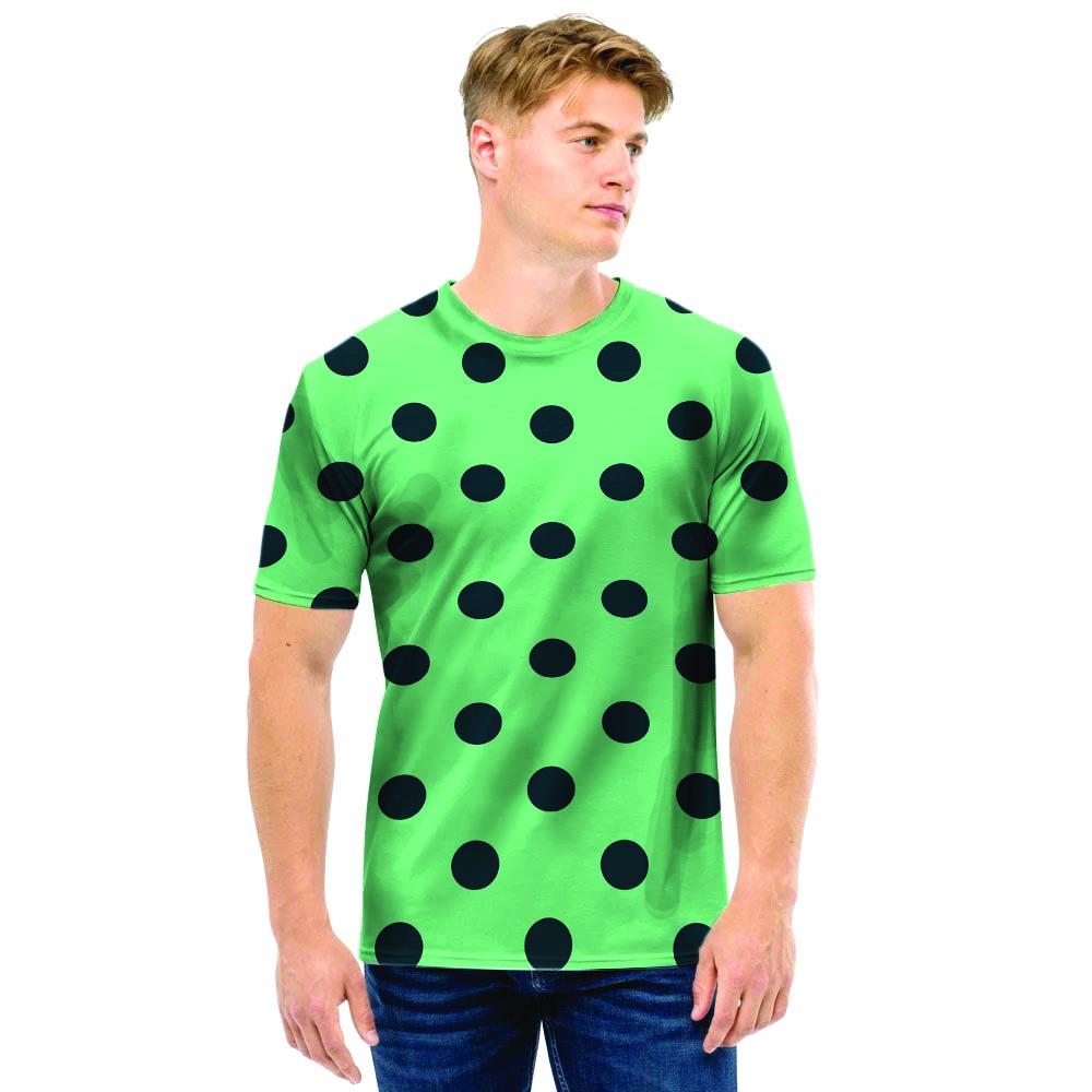 Mint And Green Polka Dot Men T Shirt-grizzshop