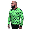 Mint And Green Polka Dot Men's Bomber Jacket-grizzshop