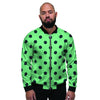 Mint And Green Polka Dot Men's Bomber Jacket-grizzshop