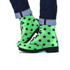 Mint And Green Polka Dot Men's Boots-grizzshop