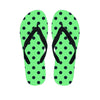 Mint And Green Polka Dot Men's Flip Flops-grizzshop