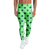 Mint And Green Polka Dot Men's Leggings-grizzshop