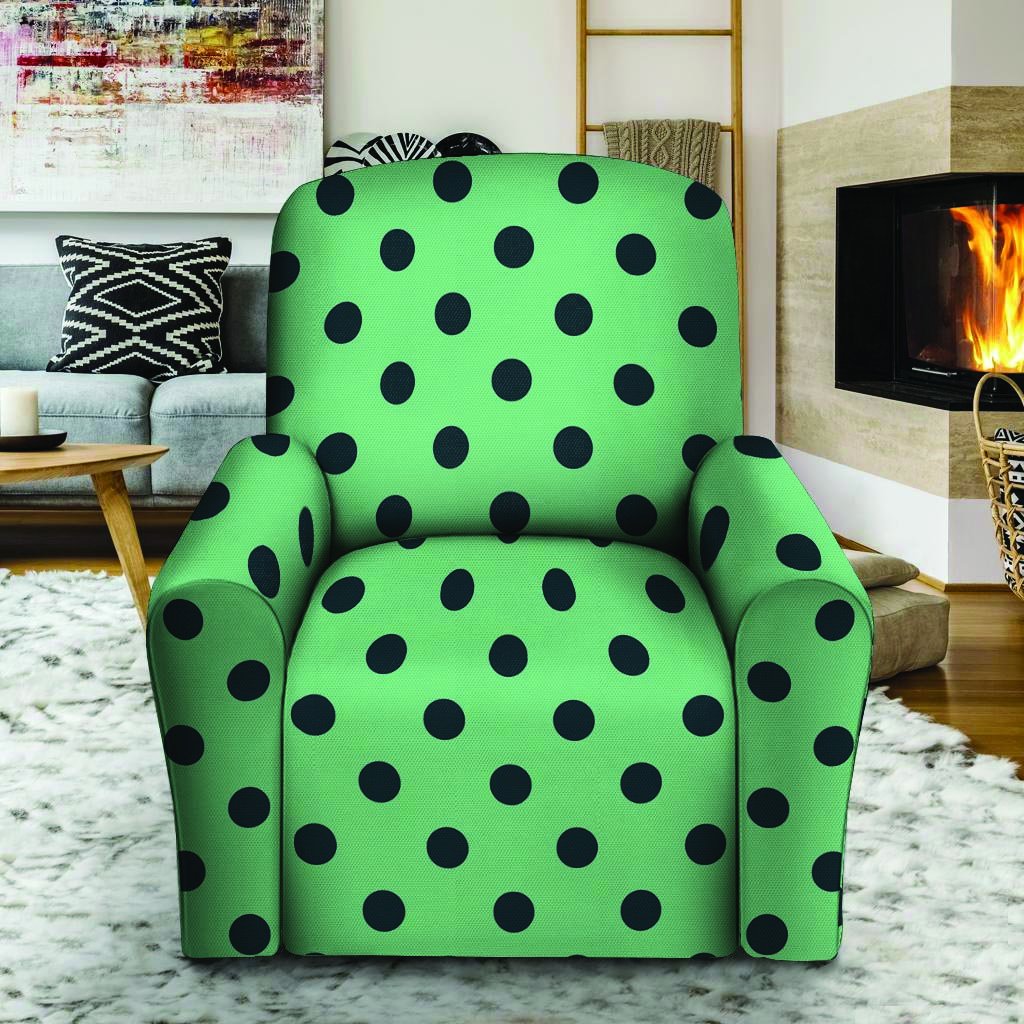 Mint And Green Polka Dot Recliner Cover-grizzshop