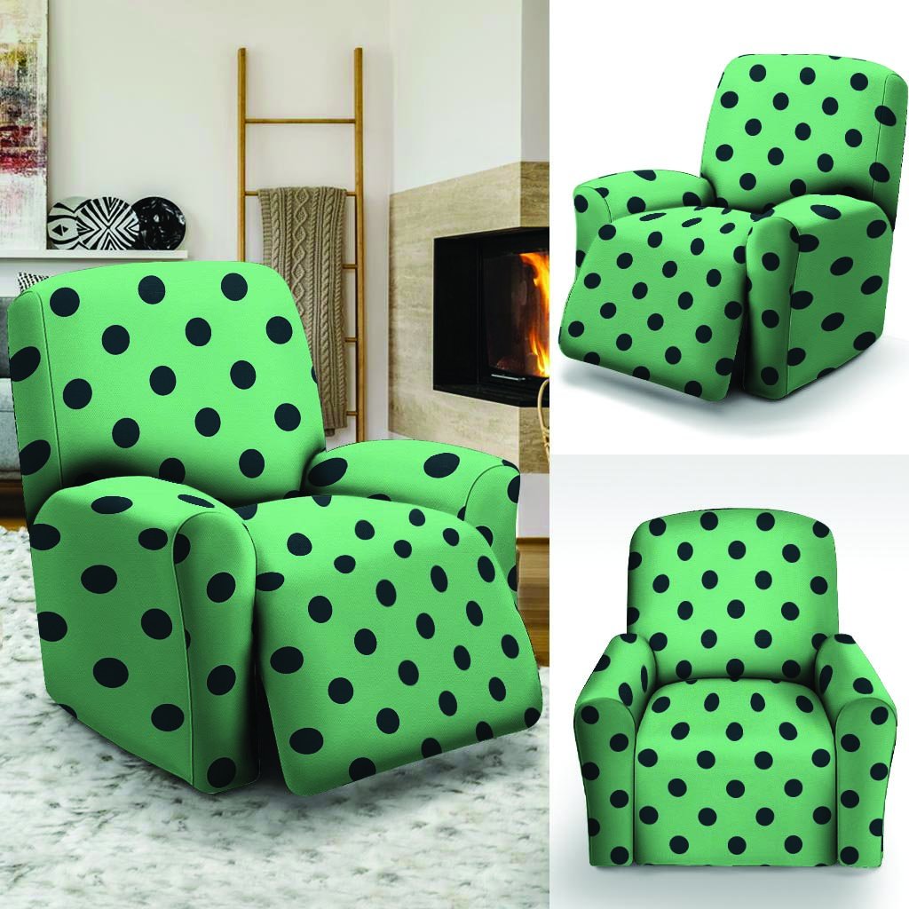 Mint And Green Polka Dot Recliner Cover-grizzshop