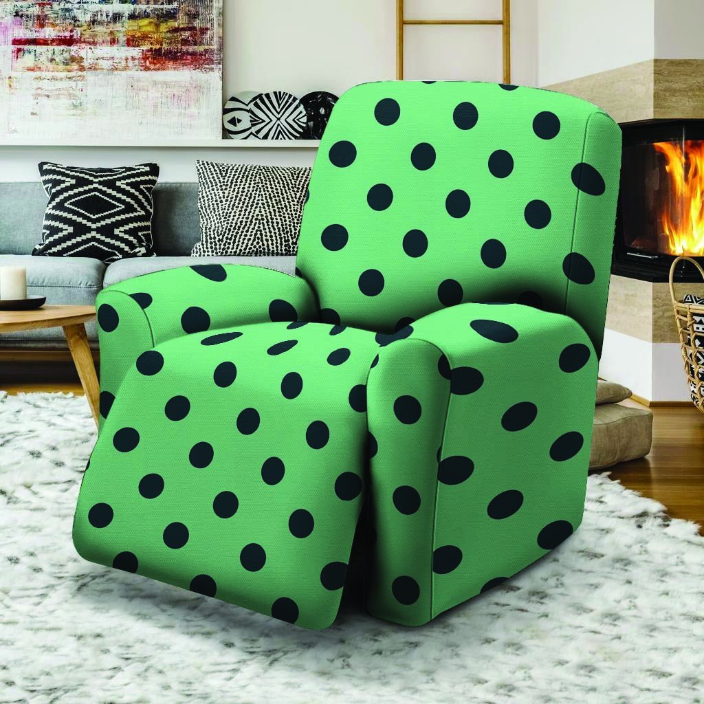 Mint And Green Polka Dot Recliner Cover-grizzshop