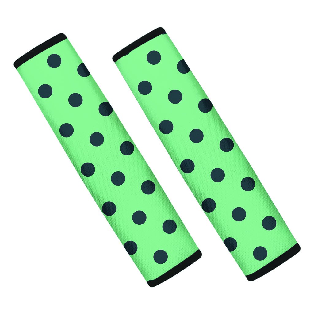 Mint And Green Polka Dot Seat Belt Cover-grizzshop