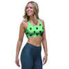 Mint And Green Polka Dot Sports Bra-grizzshop