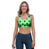 Mint And Green Polka Dot Sports Bra-grizzshop