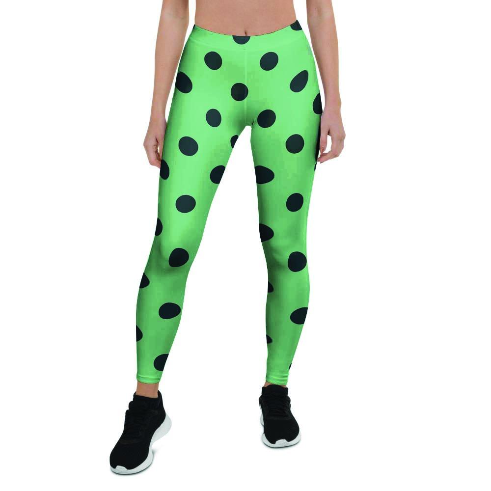 Mint And Green Polka Dot Women's Leggings-grizzshop