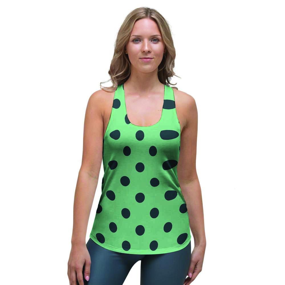 Mint And Green Polka Dot Women's Racerback Tank Top-grizzshop
