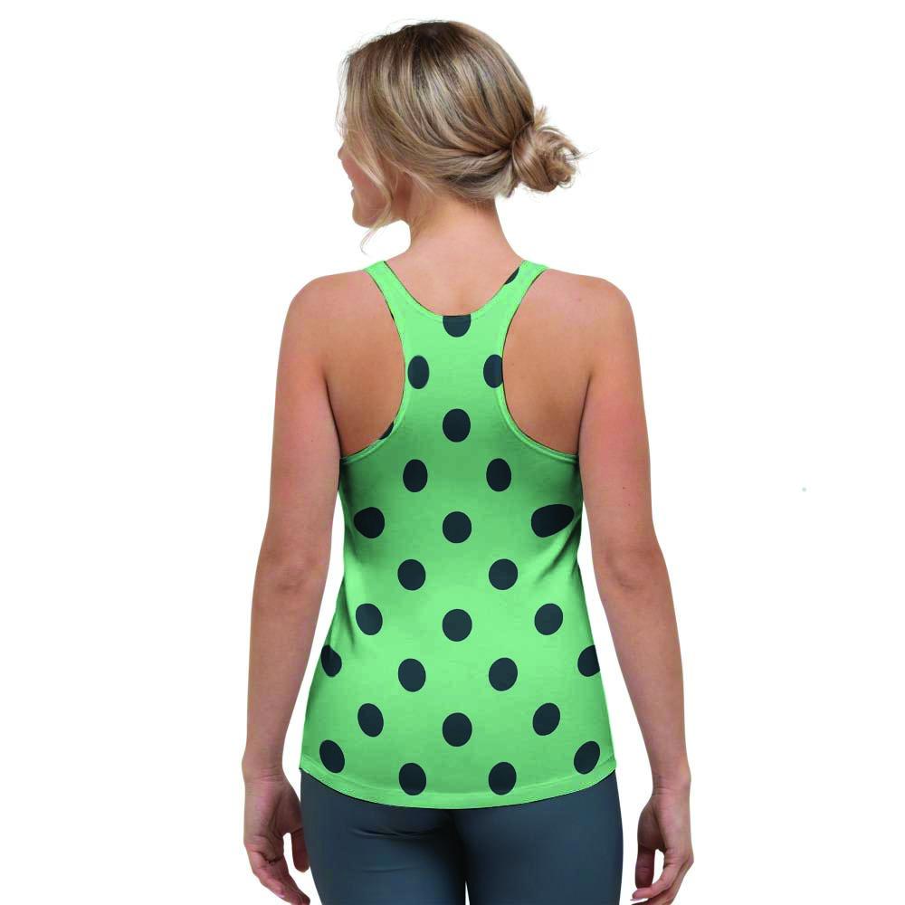 Mint And Green Polka Dot Women's Racerback Tank Top-grizzshop