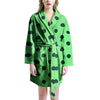 Mint And Green Polka Dot Women's Robe-grizzshop