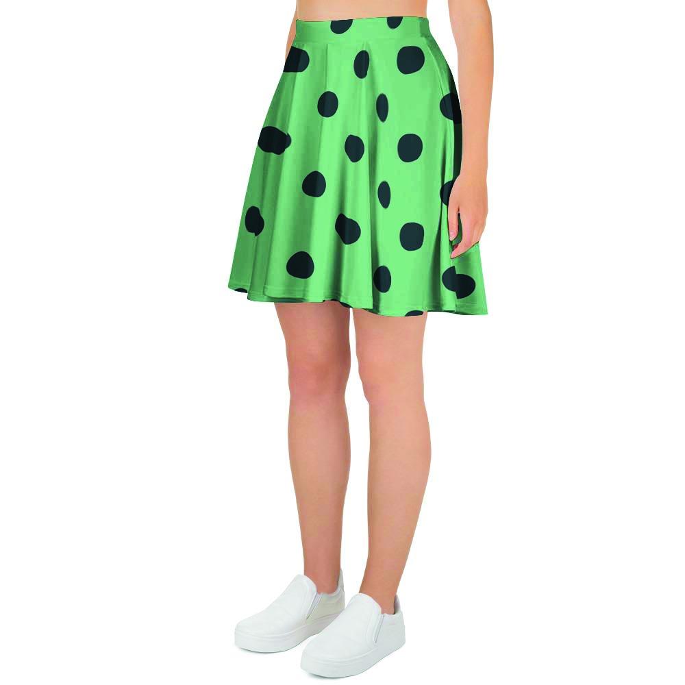 Mint And Green Polka Dot Women's Skirt-grizzshop